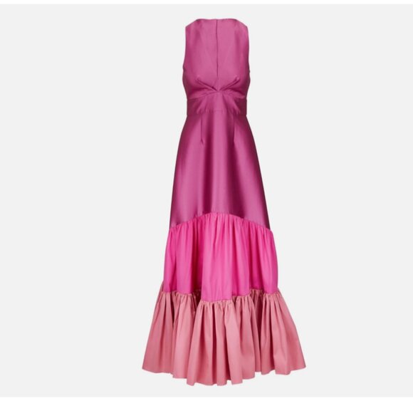 Sachin & Babi Rori Satin-Finish Ruffle Hem Gown - Picture 6 of 12